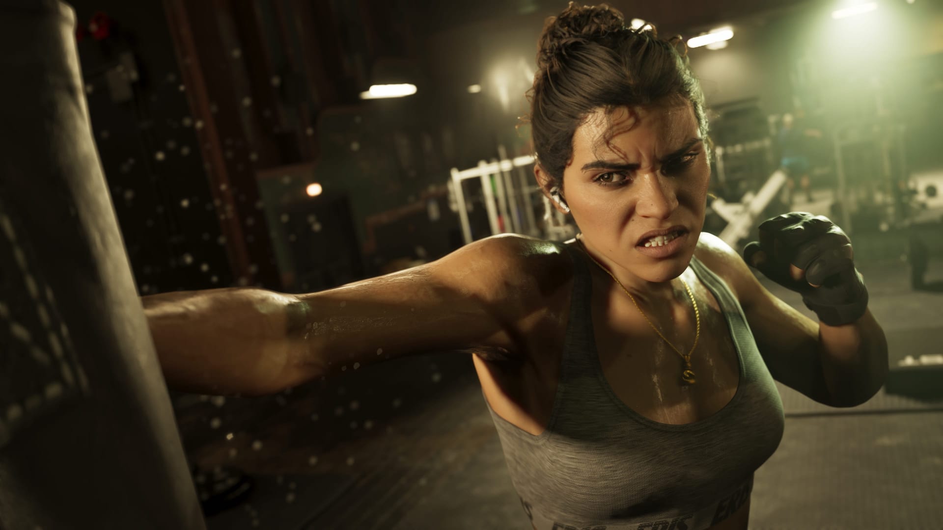 Official Rockstar Games character image of Lucia Caminos.